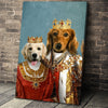 USA MADE Royal King and Queen Custom Pet Portrait Personalized Dog Cat Canvas, Poster, Digital Download Wallarts | Customized Pet Gifts