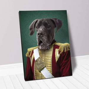 USA MADE Personalized Pet Portrait on Canvas, Poster or Digital Download | Duke of Pork - Royalty & Renaissance Inspired Custom Pet Portrait