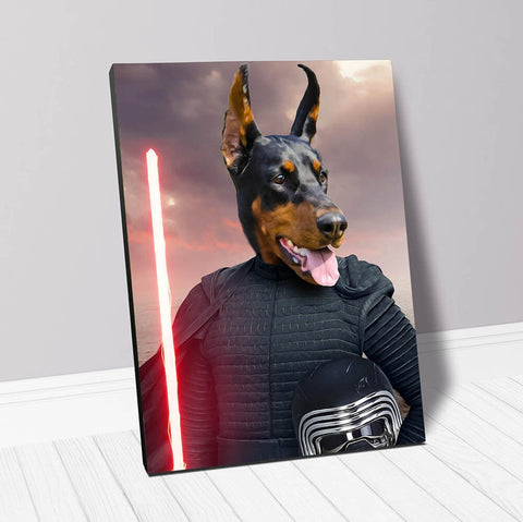 Image of USA MADE Personalized Pet Portrait on Canvas, Poster or Digital Download | Bark Lord - Kylo Ren & Star Wars Inspired Custom Pet Portrait Can