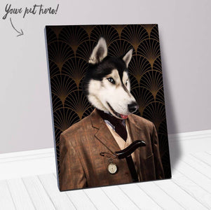 USA MADE Personalized Pet Portrait on Canvas, Poster or Digital Download | Dappers - Art Deco Inspired Custom Pet Portrait Canvas| Custom Pe