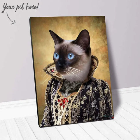 Image of USA MADE Personalized Pet Portrait on Canvas, Poster or Digital Download | Countess Crows - Renaissance Inspired Custom Pet Portrait Canvas|