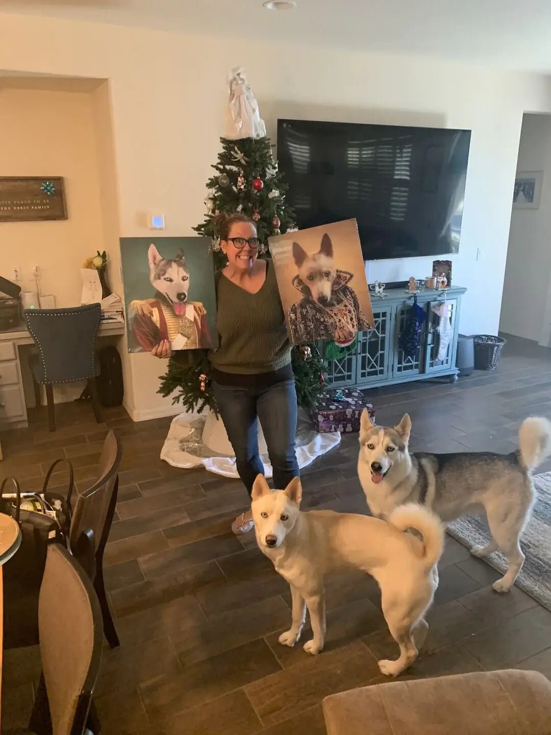 USA MADE Personalized Pet Portrait on Canvas, Poster or Digital Download | Countess Crows - Renaissance Inspired Custom Pet Portrait Canvas|