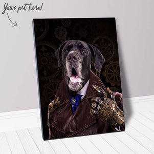 USA MADE Personalized Pet Portrait on Canvas, Poster or Digital Download | A Fist Of It - Steampunk, Victorian Era Inspired Custom Pet Portr