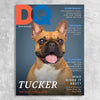 USA MADE Personalized Pet Portrait Canvas, Poster or Digital Download | DQ - Personalized Dog Magazine Cover Canvas Print| Custom Pet Gift