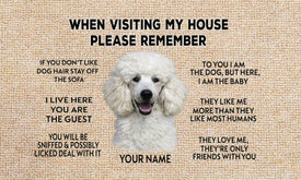 USA MADE When Visiting My House Doormat | Personalized Pet Doormat, Floormat, Kitchenmat Home Decor