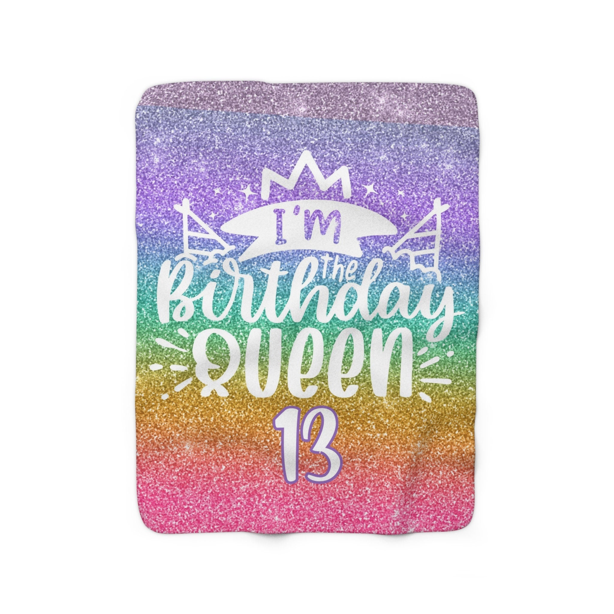 Personalized Birthday Blanket, 13 Year Old Girl Blanket, I'm Birthday Queen 13,  Birthday Blanket, Gift for Her, Birthday Gift